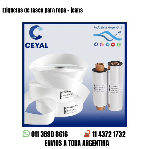 Etiquetas de fasco para ropa – jeans