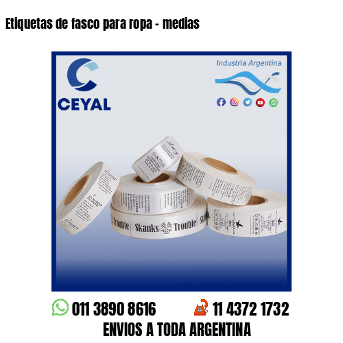 Etiquetas de fasco para ropa – medias