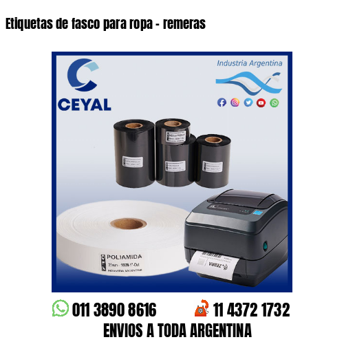 Etiquetas de fasco para ropa – remeras