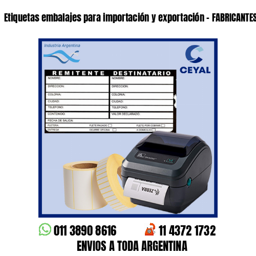 Etiquetas embalajes para importación y exportación – FABRICANTES