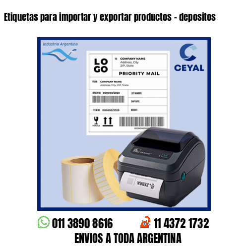Etiquetas para importar y exportar productos – depositos