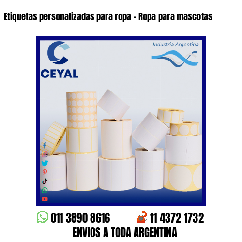 Etiquetas personalizadas para ropa – Ropa para mascotas