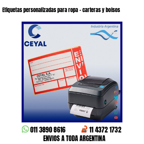 Etiquetas personalizadas para ropa – carteras y bolsos