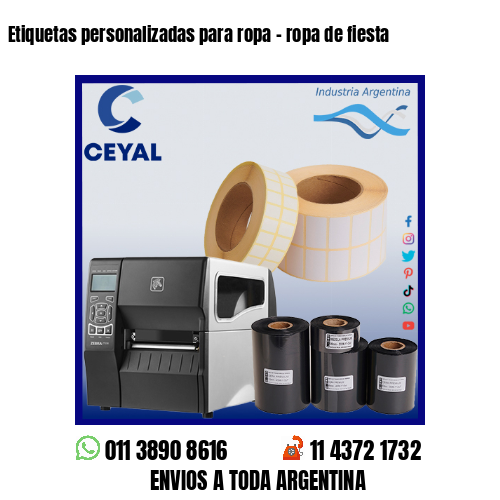 Etiquetas personalizadas para ropa – ropa de fiesta
