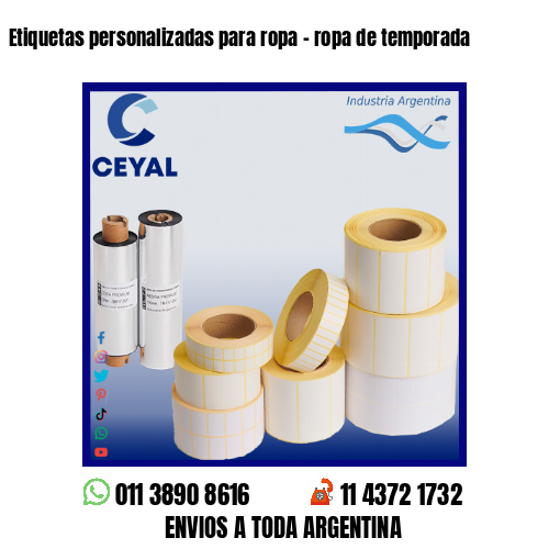Etiquetas personalizadas para ropa – ropa de temporada
