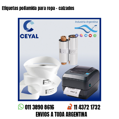 Etiquetas poliamida para ropa – calzados