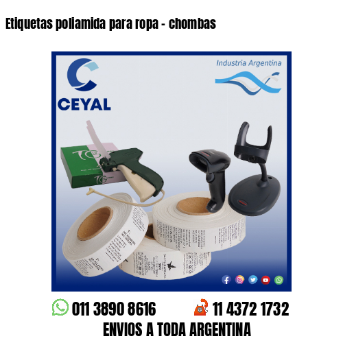 Etiquetas poliamida para ropa – chombas