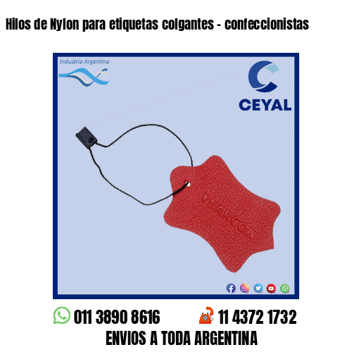 Hilos de Nylon para etiquetas colgantes – confeccionistas