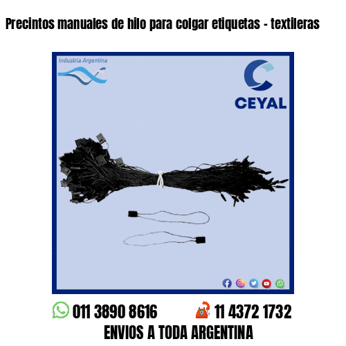 Precintos manuales de hilo para colgar etiquetas – textileras