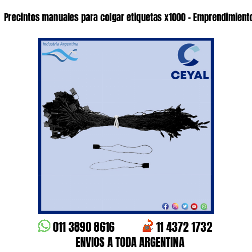 Precintos manuales para colgar etiquetas x1000 – Emprendimientos textiles