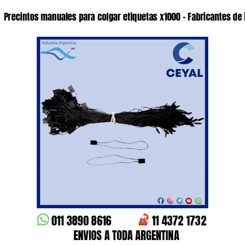 Precintos manuales para colgar etiquetas x1000 – Fabricantes de indumentaria