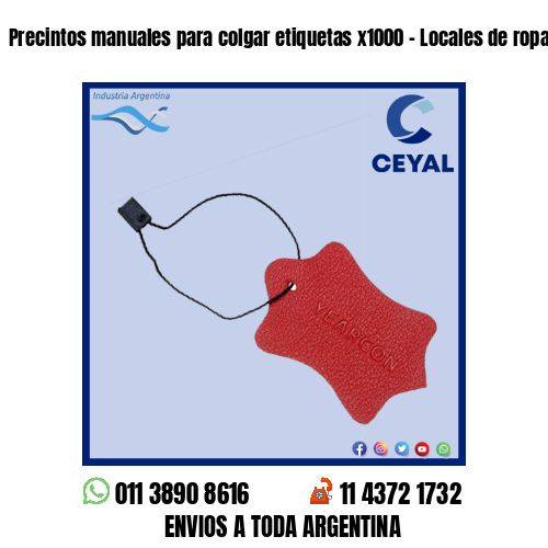 Precintos manuales para colgar etiquetas x1000 – Locales de ropa