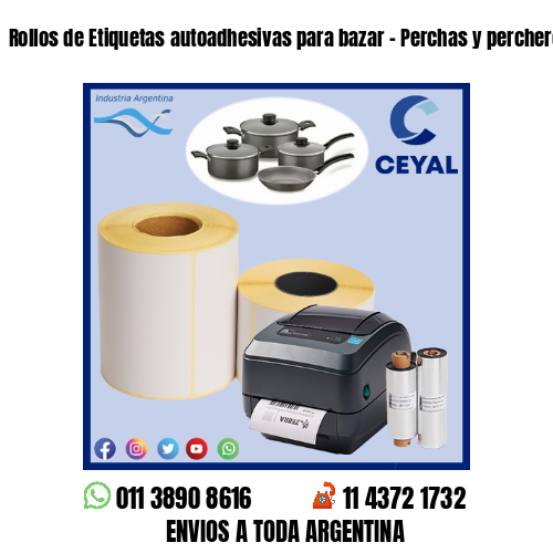 Rollos de Etiquetas autoadhesivas para bazar – Perchas y percheros