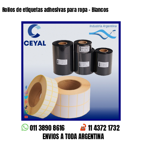 Rollos de etiquetas adhesivas para ropa – Blancos