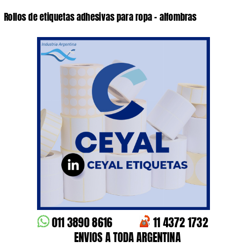 Rollos de etiquetas adhesivas para ropa - alfombras