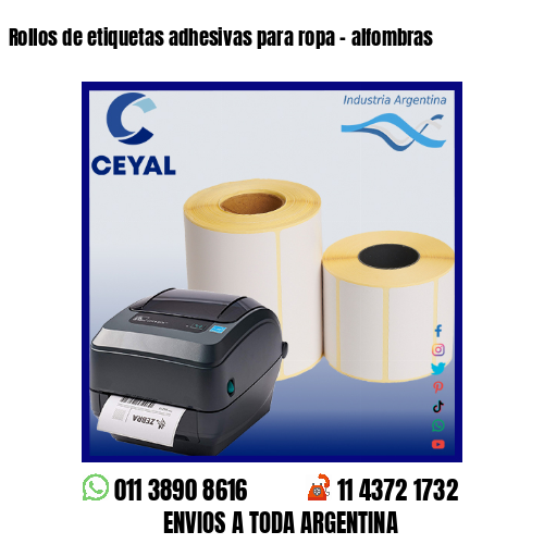 Rollos de etiquetas adhesivas para ropa – alfombras
