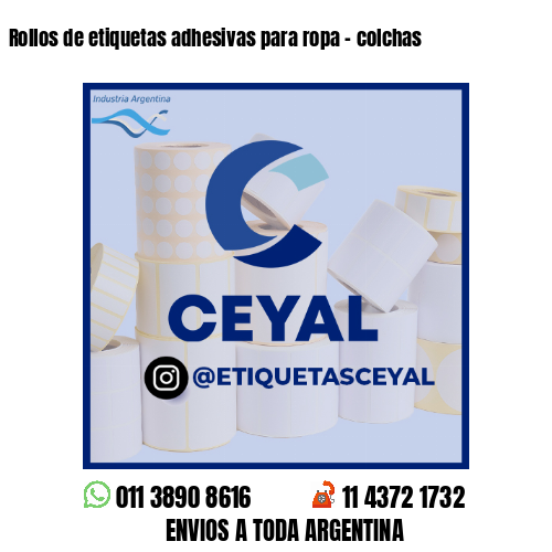 Rollos de etiquetas adhesivas para ropa - colchas