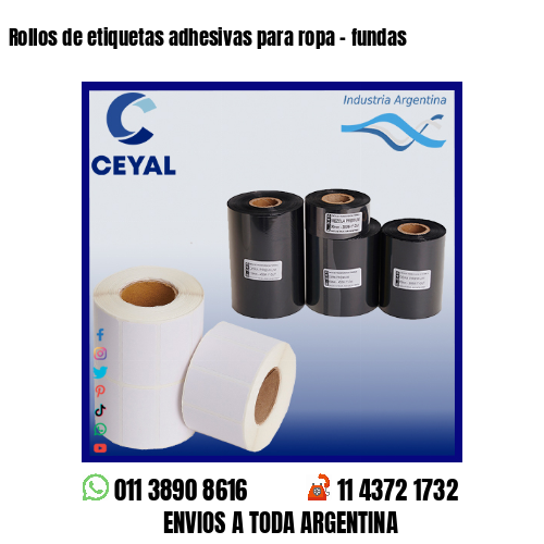 Rollos de etiquetas adhesivas para ropa – fundas