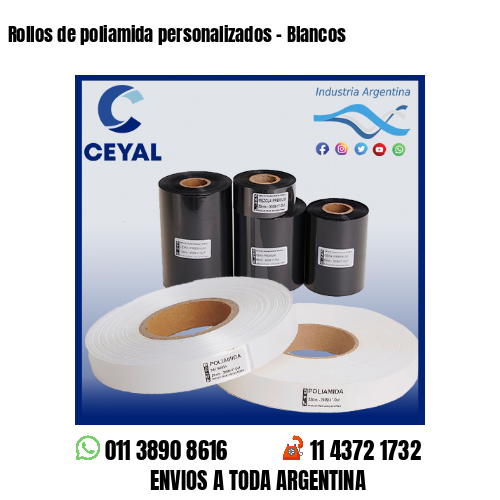 Rollos de poliamida personalizados – Blancos