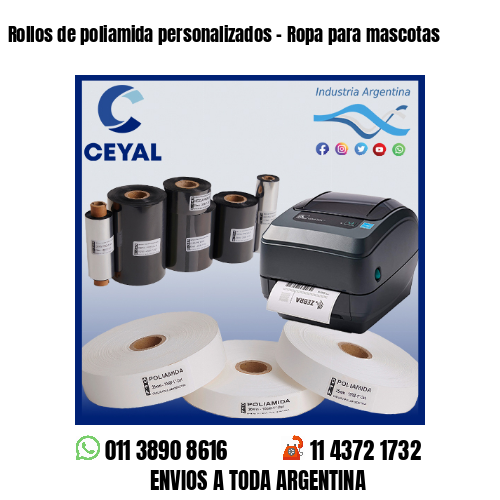 Rollos de poliamida personalizados – Ropa para mascotas