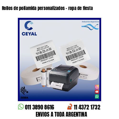 Rollos de poliamida personalizados – ropa de fiesta