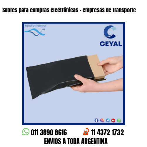 Sobres para compras electrónicas – empresas de transporte