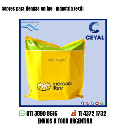 Sobres para tiendas online – Industria textil