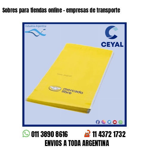 Sobres para tiendas online – empresas de transporte