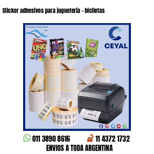 Sticker adhesivos para juguetería – biciletas
