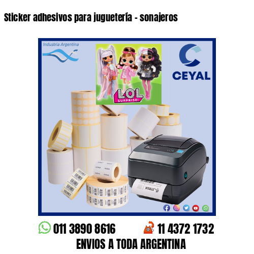 Sticker adhesivos para juguetería – sonajeros