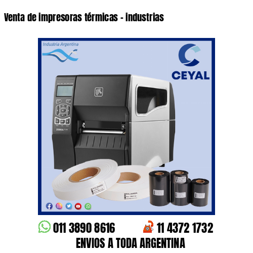 Venta de impresoras térmicas – industrias