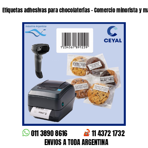 Etiquetas adhesivas para chocolaterías – Comercio minorista y mayorista