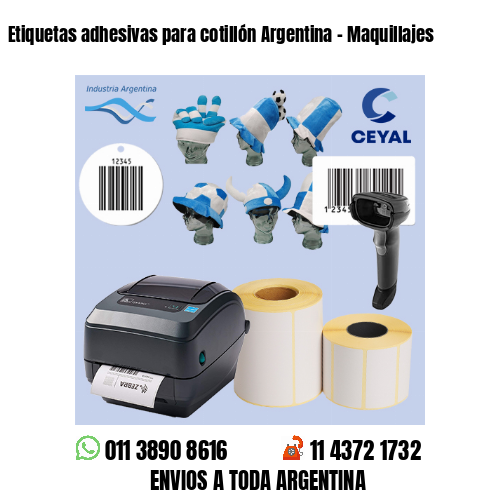 Etiquetas adhesivas para cotillón Argentina – Maquillajes
