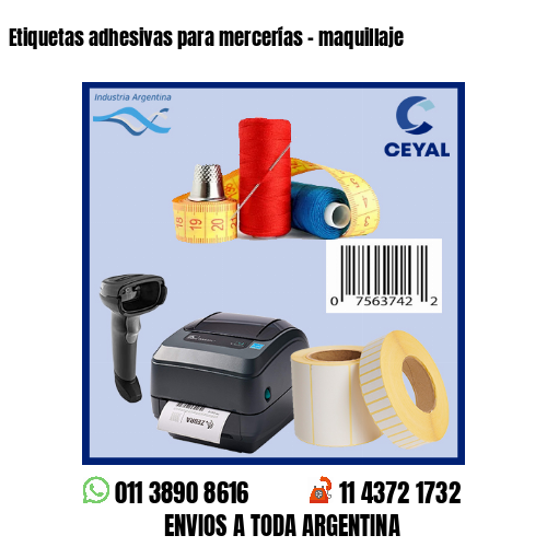 Etiquetas adhesivas para mercerías – maquillaje
