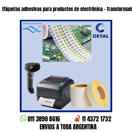 Etiquetas adhesivas para productos de electrónica – Transformadores