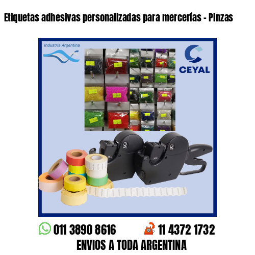 Etiquetas adhesivas personalizadas para mercerías – Pinzas