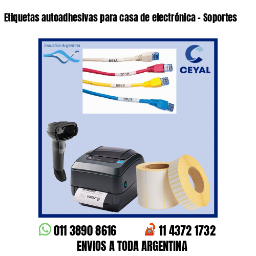 Etiquetas autoadhesivas para casa de electrónica – Soportes