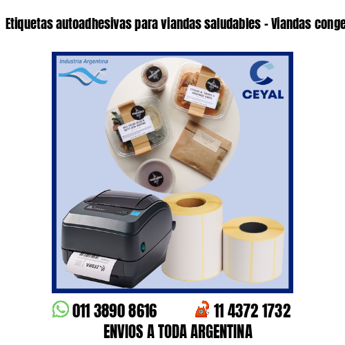 Etiquetas autoadhesivas para viandas saludables – Viandas congeladas