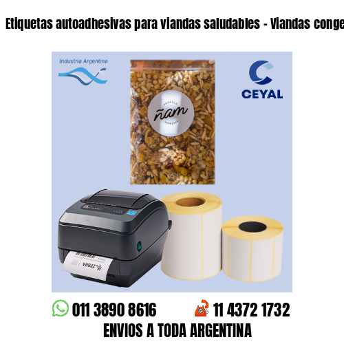 Etiquetas autoadhesivas para viandas saludables – Viandas congeladas