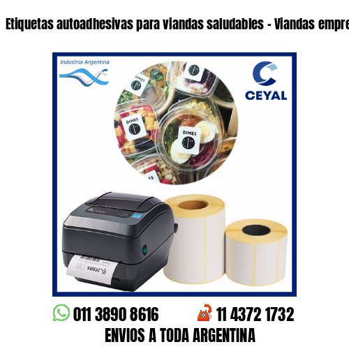 Etiquetas autoadhesivas para viandas saludables – Viandas empresariales