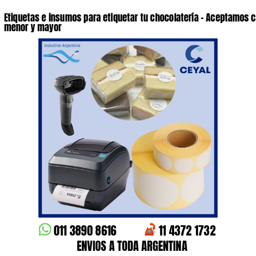 Etiquetas e insumos para etiquetar tu chocolatería – Aceptamos compras al por menor y mayor