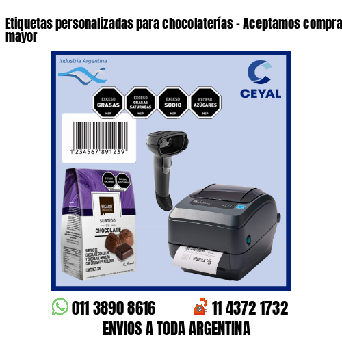 Etiquetas personalizadas para chocolaterías – Aceptamos compras al por menor y mayor