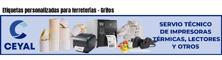Etiquetas personalizadas para ferreterías - Grifos