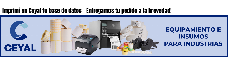 Imprimí en Ceyal tu base de datos - Entregamos tu pedido a la brevedad!