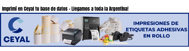 Imprimí en Ceyal tu base de datos - Llegamos a toda la Argentina!