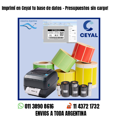 Imprimí en Ceyal tu base de datos – Presupuestos sin cargo!