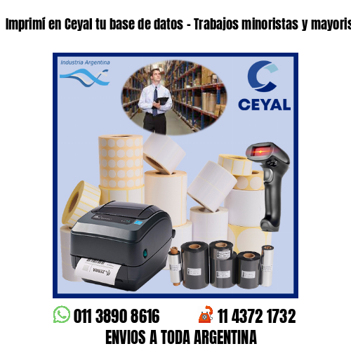 Imprimí en Ceyal tu base de datos – Trabajos minoristas y mayoristas