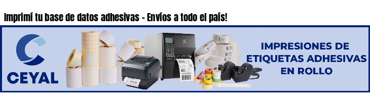 Imprimí tu base de datos adhesivas - Envíos a todo el país!