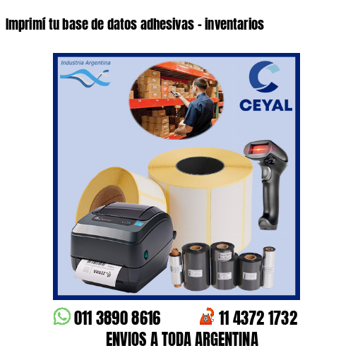 Imprimí tu base de datos adhesivas – inventarios
