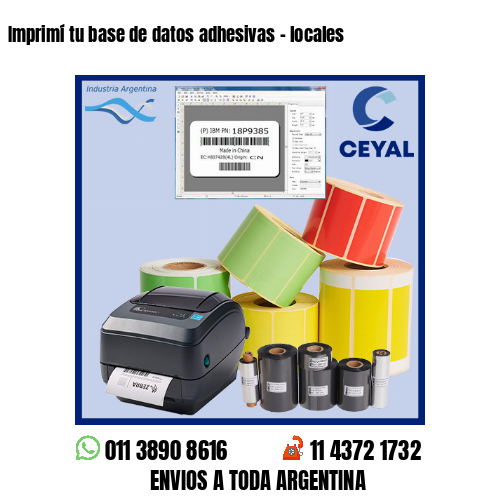 Imprimí tu base de datos adhesivas – locales